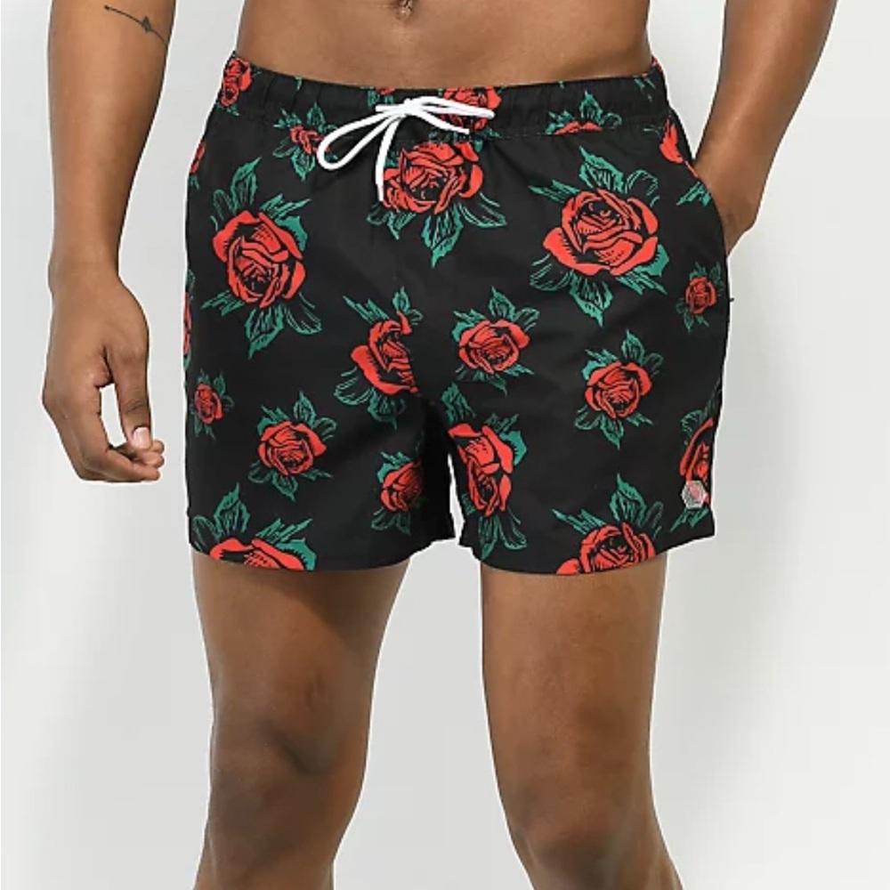 Empyre Black Rose Swim Trunks